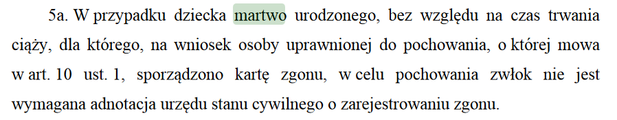 Pogrzeb dziecka po poronieniu a karta zgonu – formalności