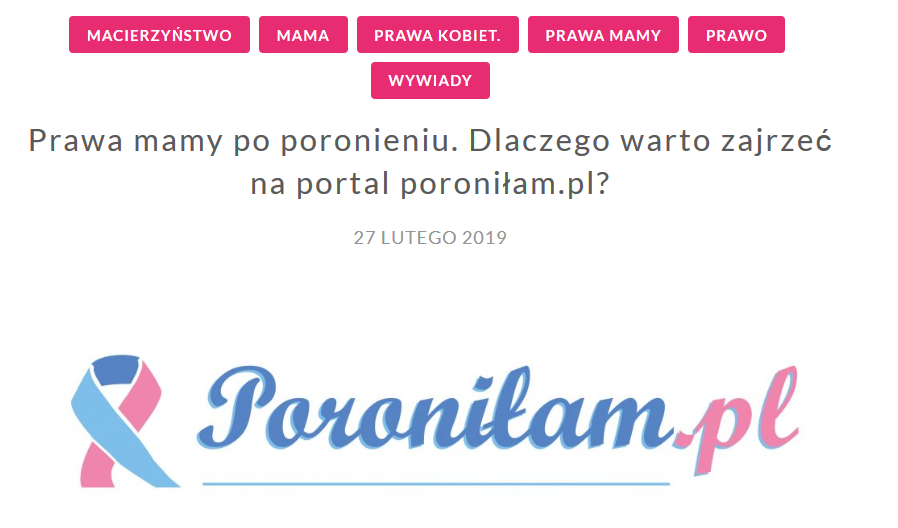 Poroniłam.pl w mediach