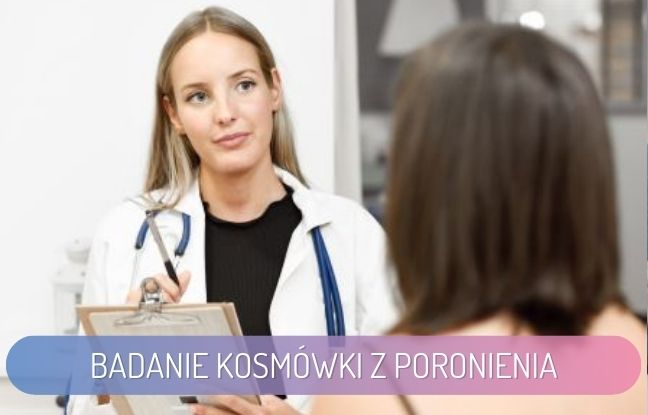 badanie kosmówki z poronienia - pacjentka rozmawia z położną