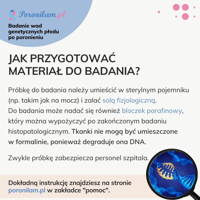 Jak przygotować materiał do badania genetycznego płodu po poronieniu