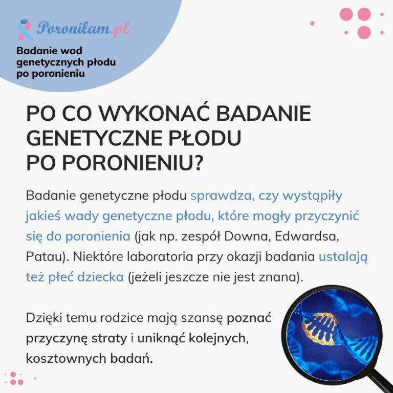 Po co robić badanie genetyczne płodu po poronieniu