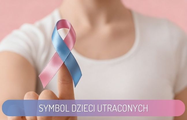 Różowo-niebieska wstążka - symbol dzieci utraconych