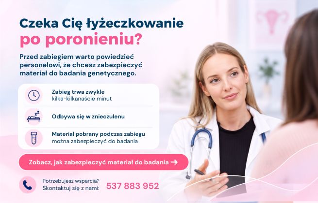 zabieg łyżeczkowania macicy po poronieniu