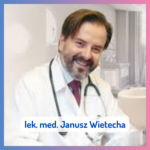 Lekarz medycyny Janusz Wietecha – konsultant medyczny specjalizujący się w żywieniu, celiakii i nietolerancjach pokarmowych.