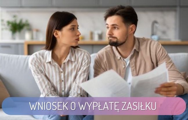 wniosek o wypłate zasiłku pogrzebowego - para z dokumentami wnioskując o zasiłek