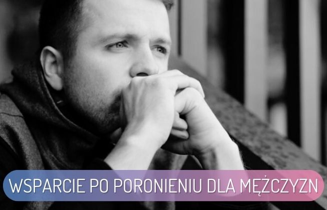 wsparcie po poronieniu dla mężczyzn - zamyślony partner, którego partnerka poroniła