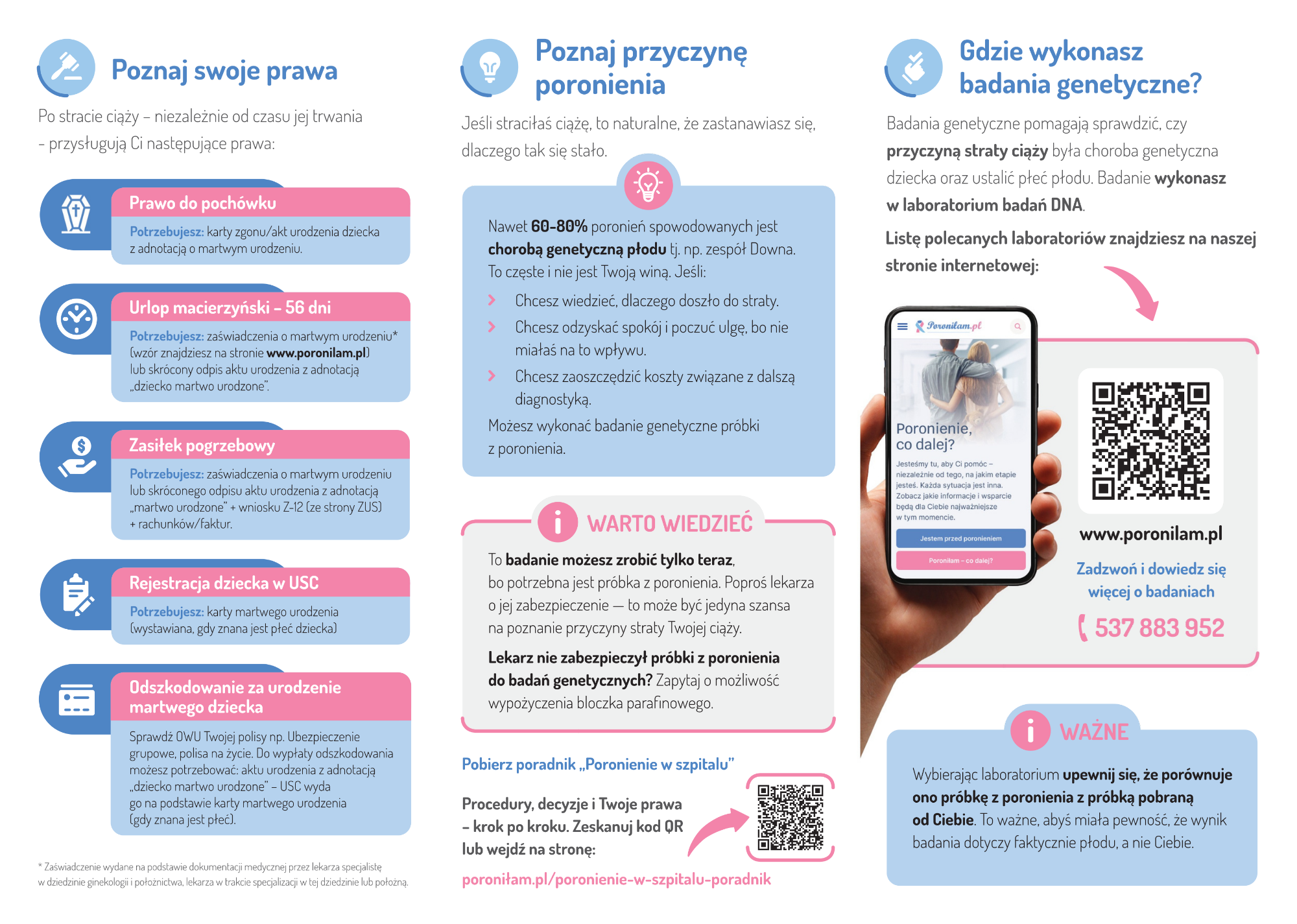 Ulotka poronilam.pl