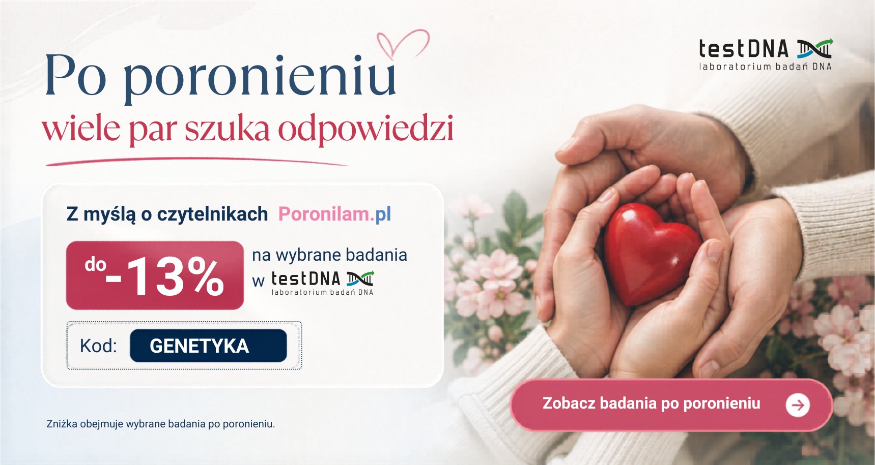 przyczyna poronienia - baner z kodem na wybrane badania po poronieniu przyczyna poronienia
