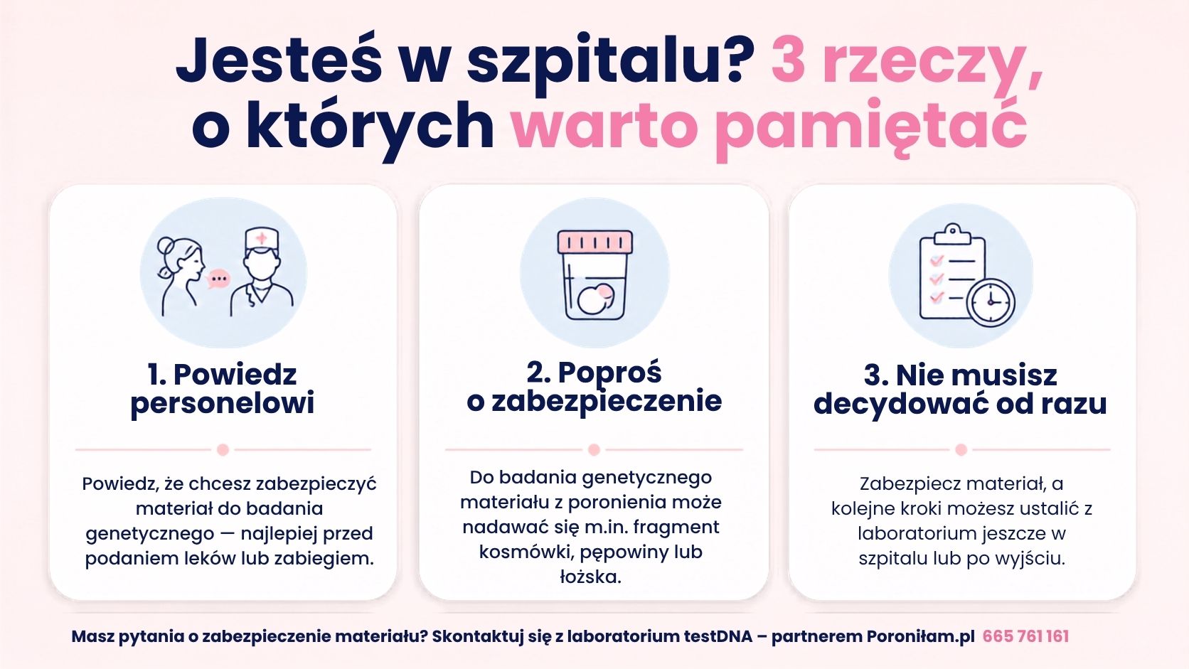 Pobyt w szpitalu po poronieniu – zabezpieczenie materiału do badania genetycznego